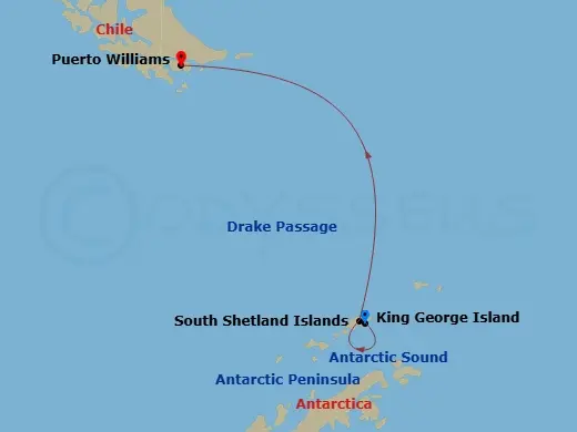 Itinerary schematic diagram
