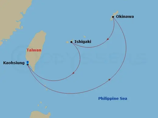Itinerary schematic diagram