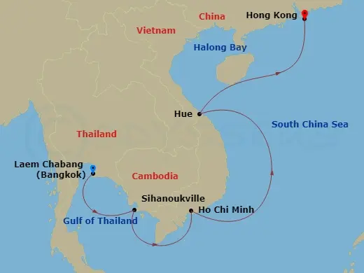 Itinerary schematic diagram
