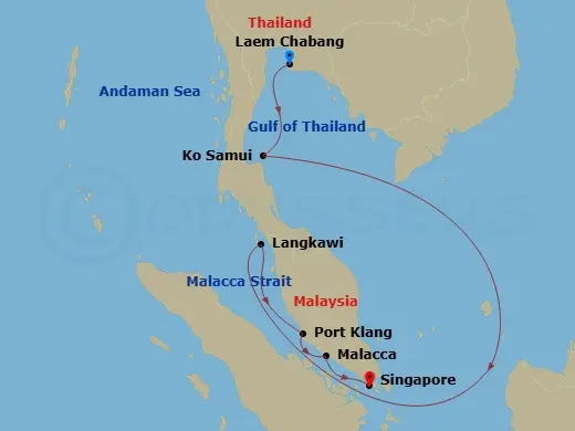 Itinerary schematic diagram