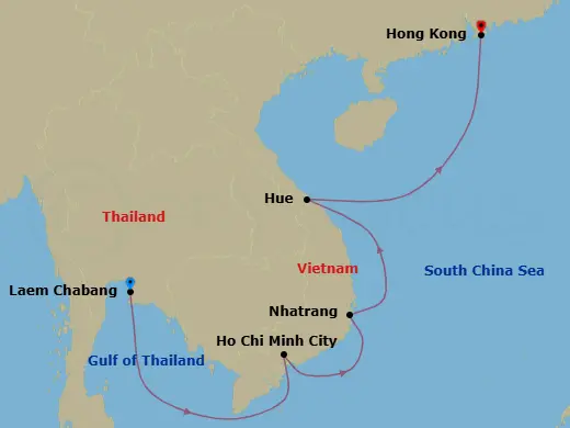 Itinerary schematic diagram