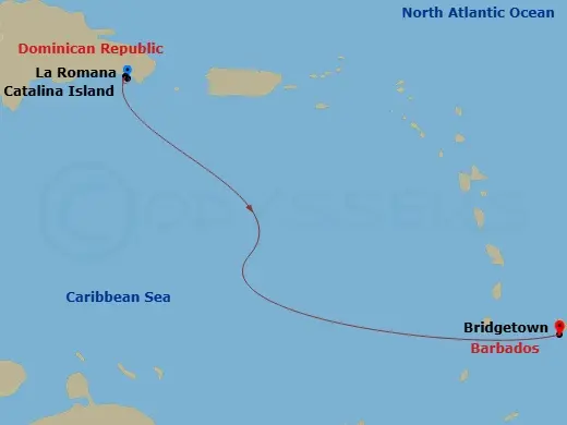 Itinerary schematic diagram