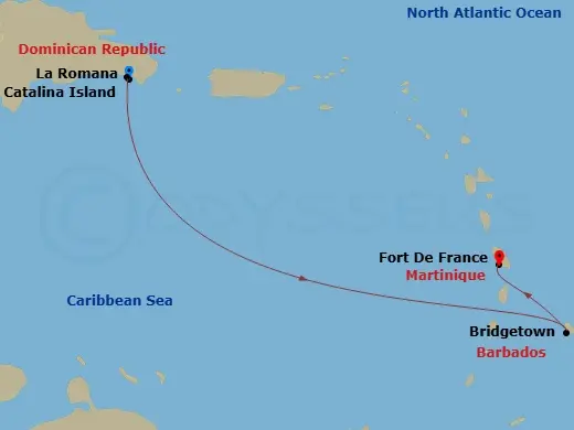 Itinerary schematic diagram