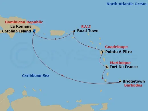 Itinerary schematic diagram