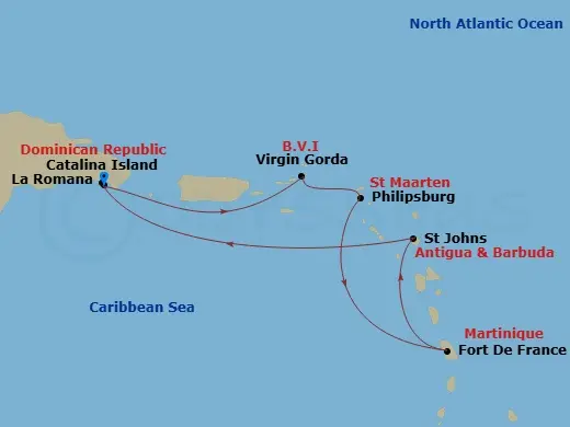 Itinerary schematic diagram