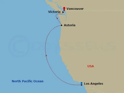 Itinerary schematic diagram