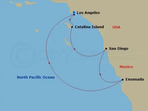 Itinerary schematic diagram
