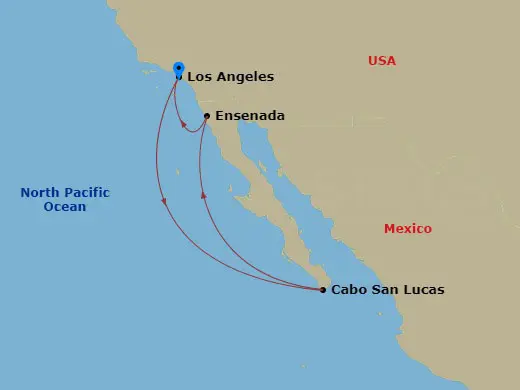 Itinerary schematic diagram