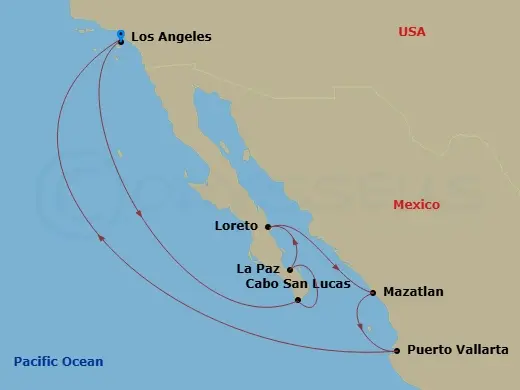 Itinerary schematic diagram