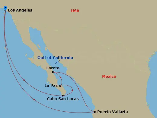 Itinerary schematic diagram