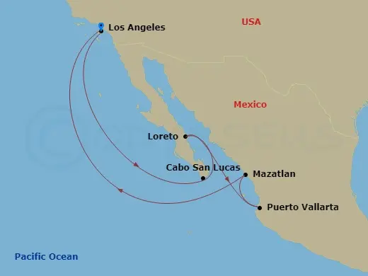 Itinerary schematic diagram