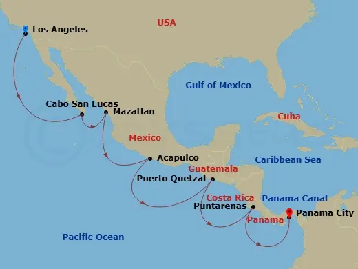 Itinerary schematic diagram
