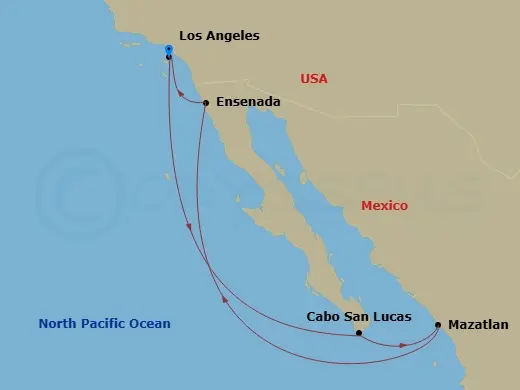 Itinerary schematic diagram