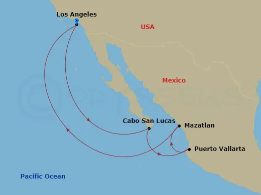Itinerary schematic diagram