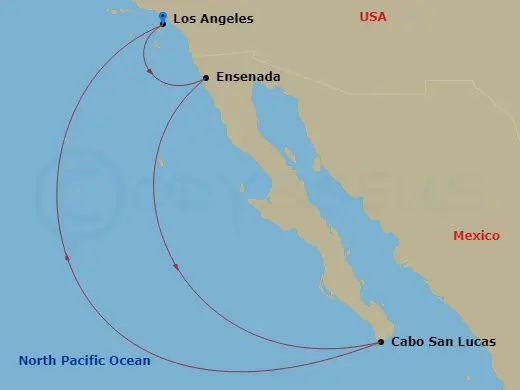 Itinerary schematic diagram