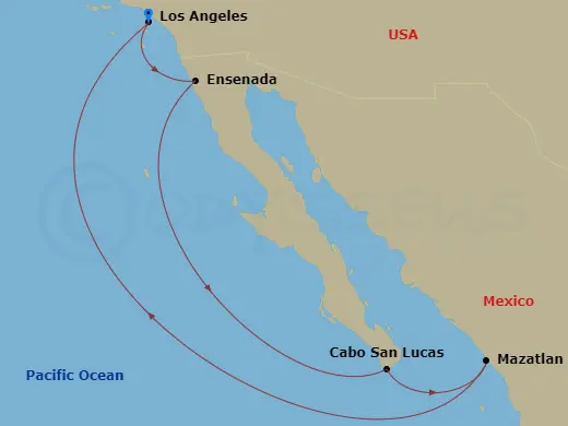 Itinerary schematic diagram