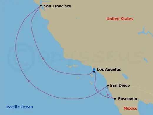 Itinerary schematic diagram