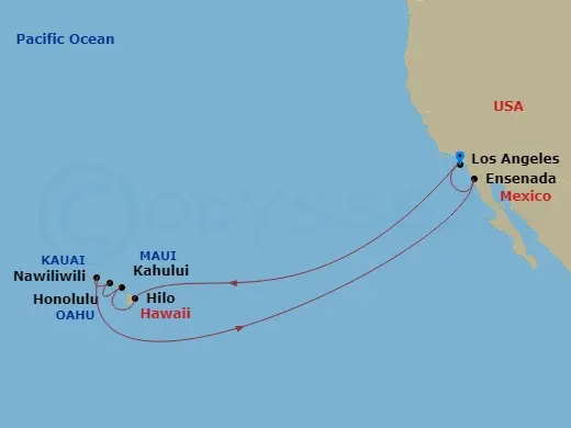 Itinerary schematic diagram