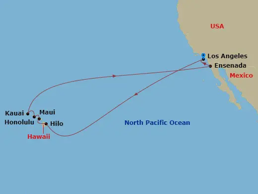 Itinerary schematic diagram