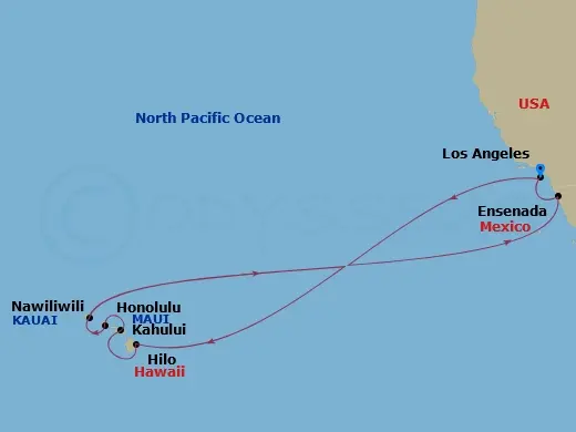 Itinerary schematic diagram