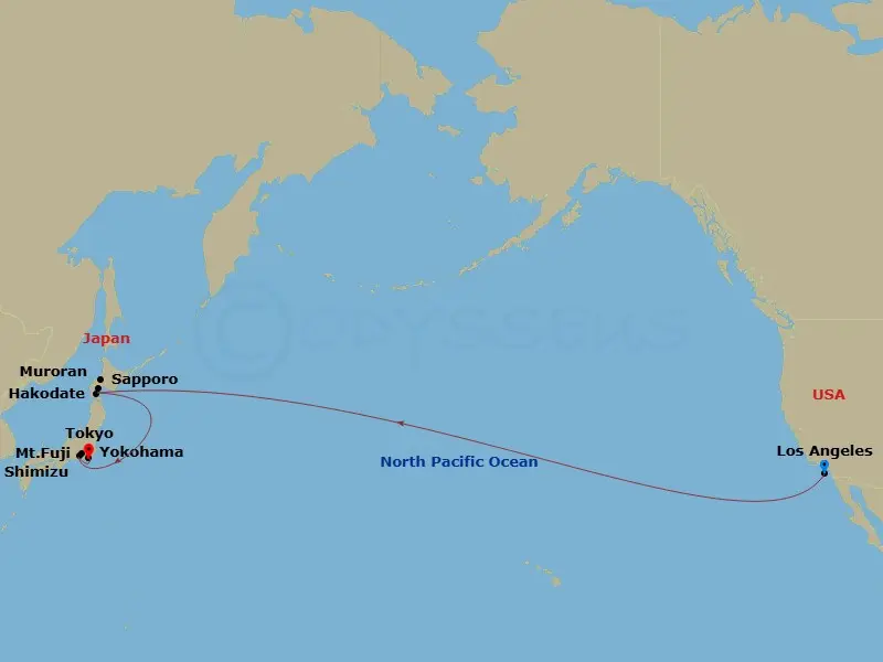 Itinerary schematic diagram
