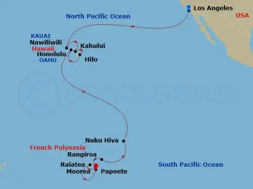Itinerary schematic diagram