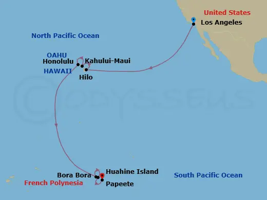 Itinerary schematic diagram