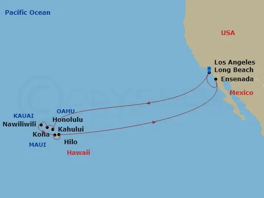 Itinerary schematic diagram