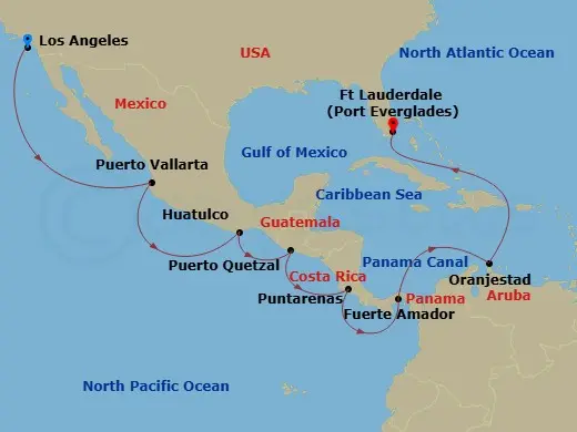 Itinerary schematic diagram