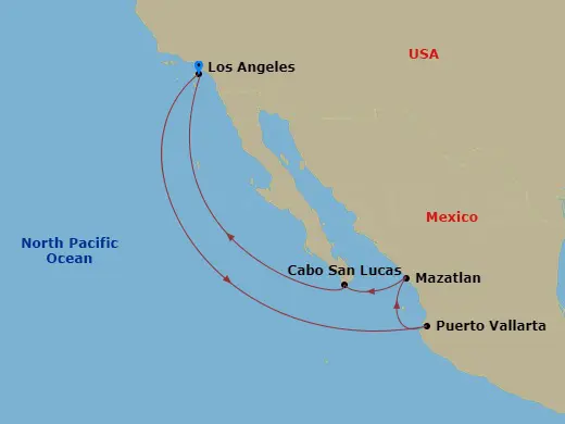 Itinerary schematic diagram