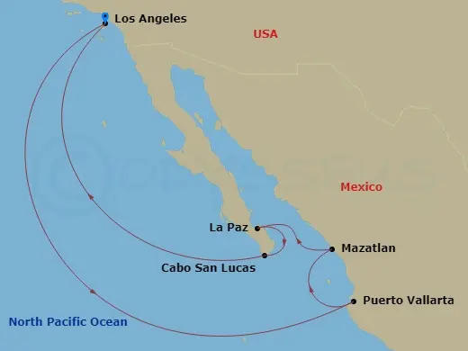 Itinerary schematic diagram