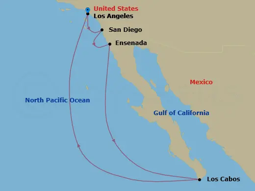 Itinerary schematic diagram