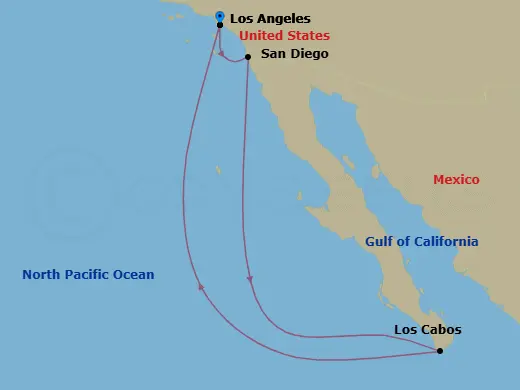 Itinerary schematic diagram