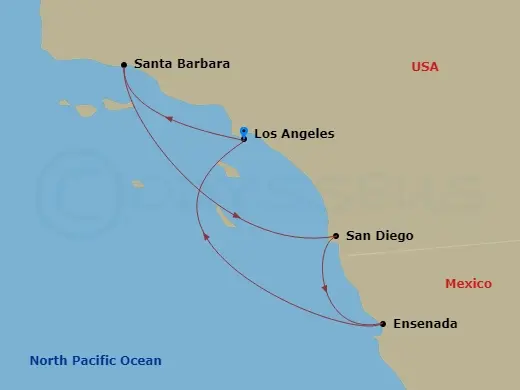 Itinerary schematic diagram