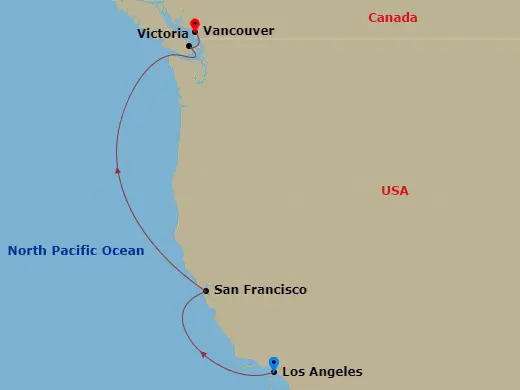 Itinerary schematic diagram