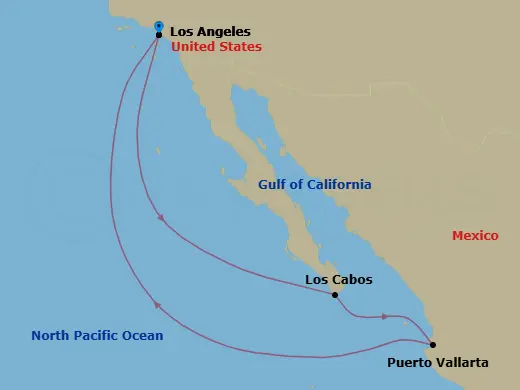 Itinerary schematic diagram