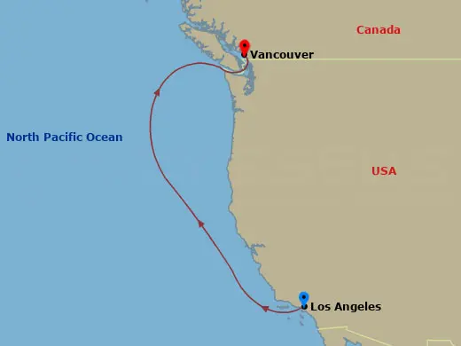 Itinerary schematic diagram
