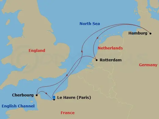 Itinerary schematic diagram
