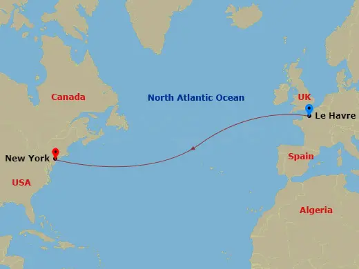Itinerary schematic diagram