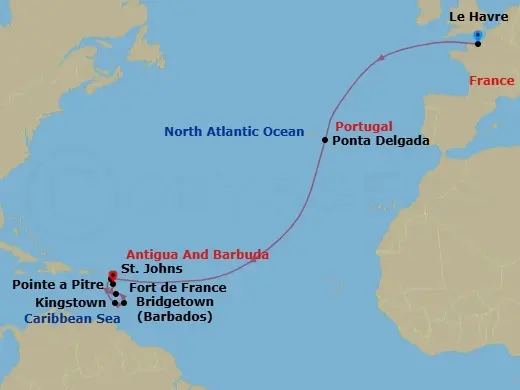 Itinerary schematic diagram