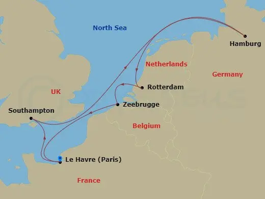 Itinerary schematic diagram