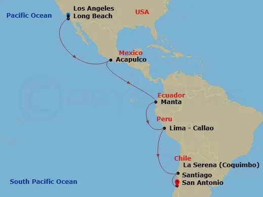 Itinerary schematic diagram