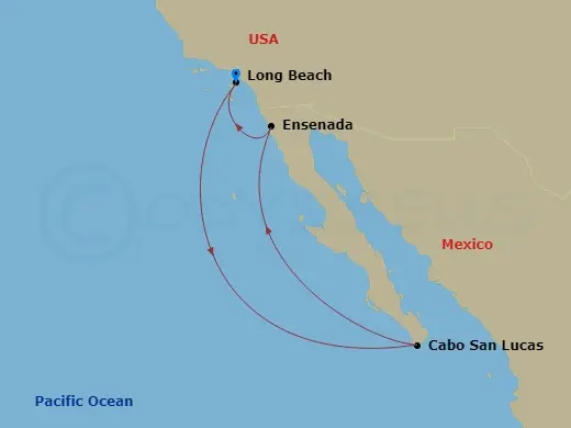 Itinerary schematic diagram