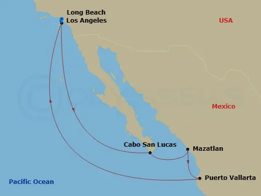 Itinerary schematic diagram