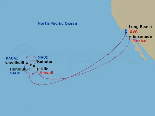 Itinerary schematic diagram