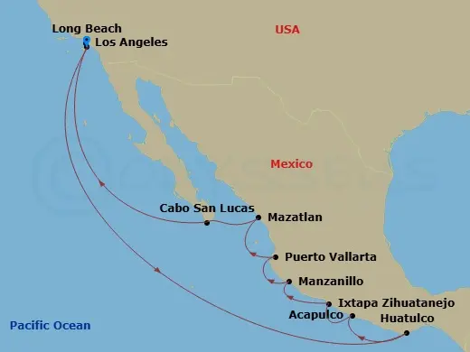 Itinerary schematic diagram