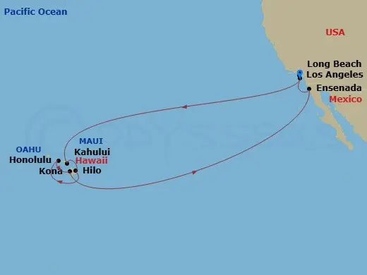 Itinerary schematic diagram