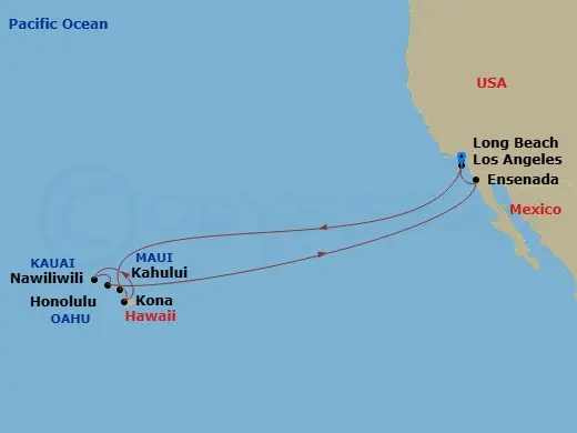 Itinerary schematic diagram