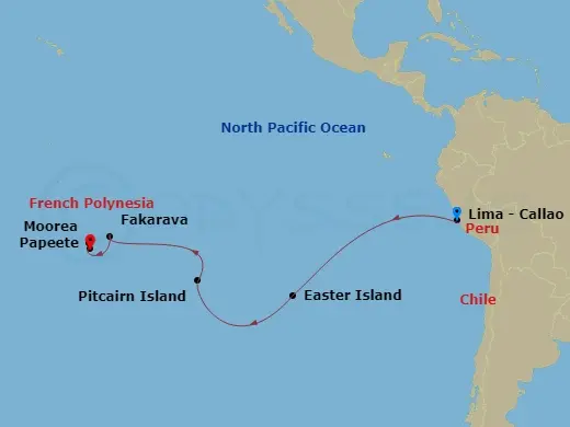 Itinerary schematic diagram