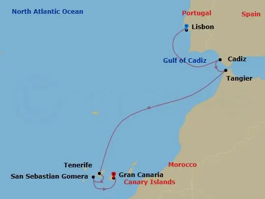 Itinerary schematic diagram